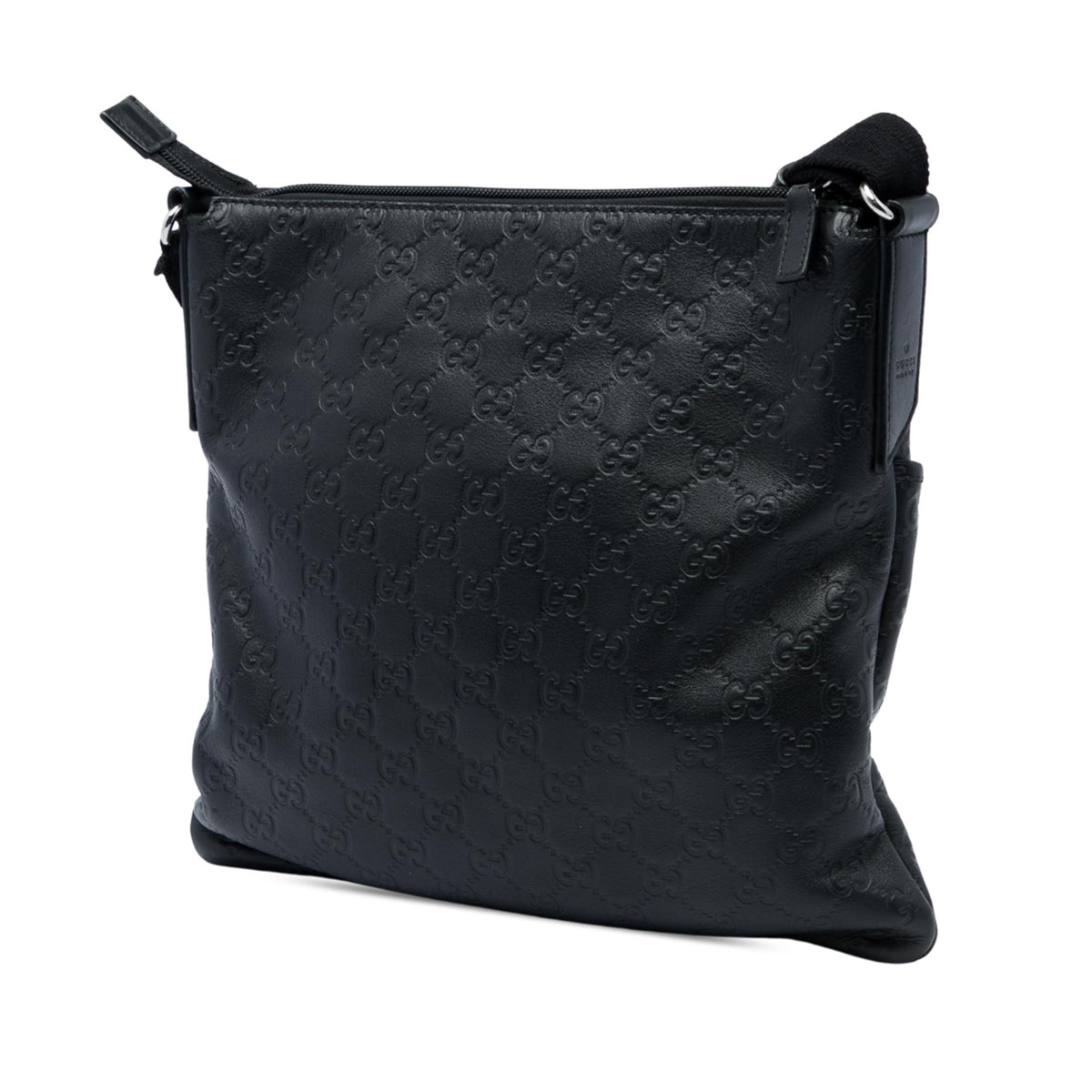 Gucci Guccissima Flat Messenger Bag