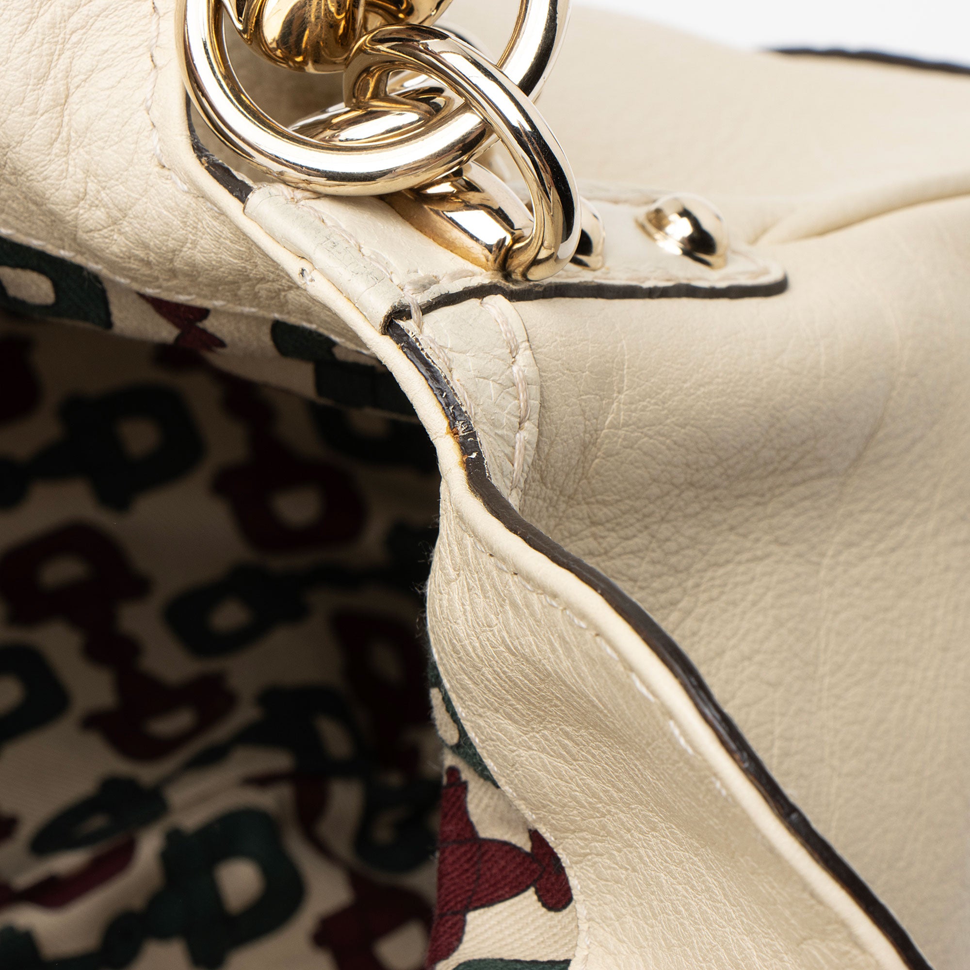 Gucci Guccissima Leather Bamboo Indy Large Satchel