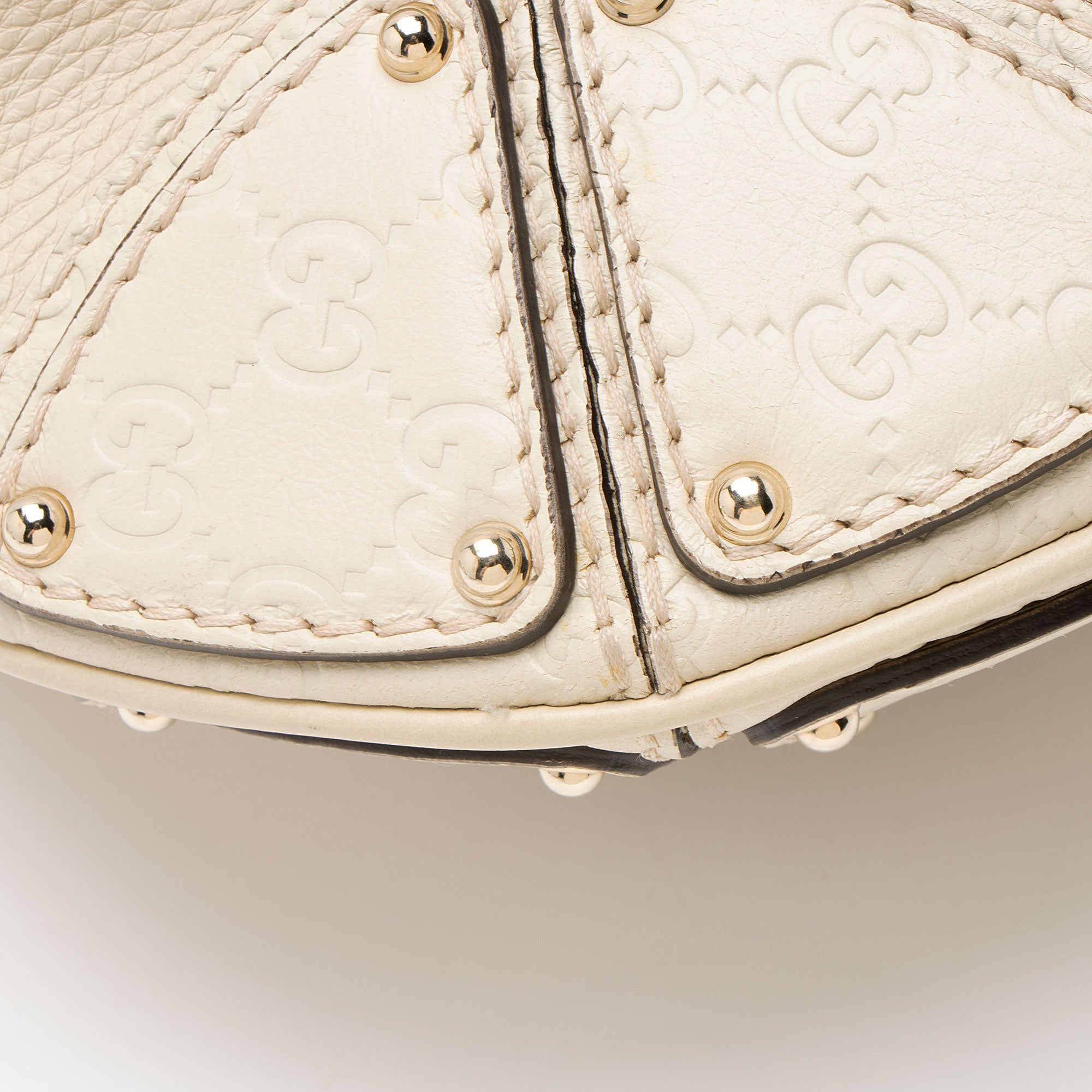 Gucci Guccissima Leather Bamboo Indy Large Satchel