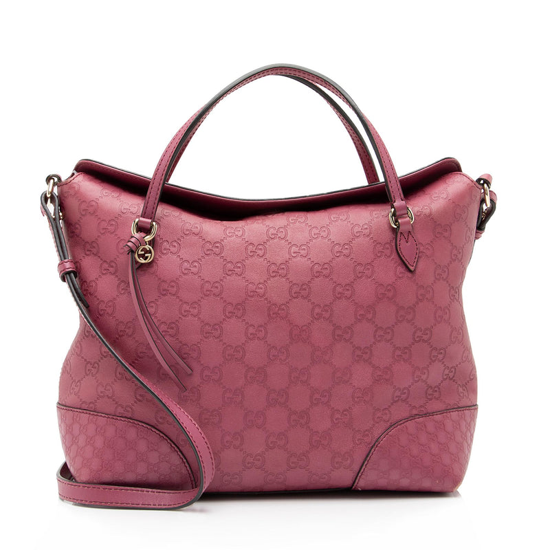 Gucci Guccissima Leather Bree Fold Over Tote SHF 23663 LuxeDH