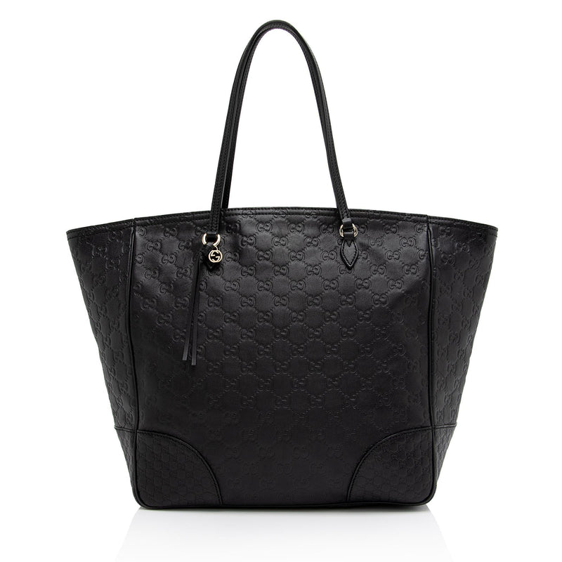 Gucci Guccissima Leather Bree Zip Medium Tote (SHF-Y3wwCh)