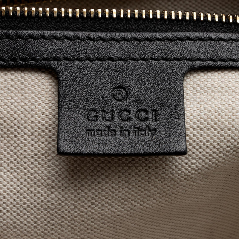 Gucci Guccissima Leather Bree Zip Medium Tote (SHF-Y3wwCh)