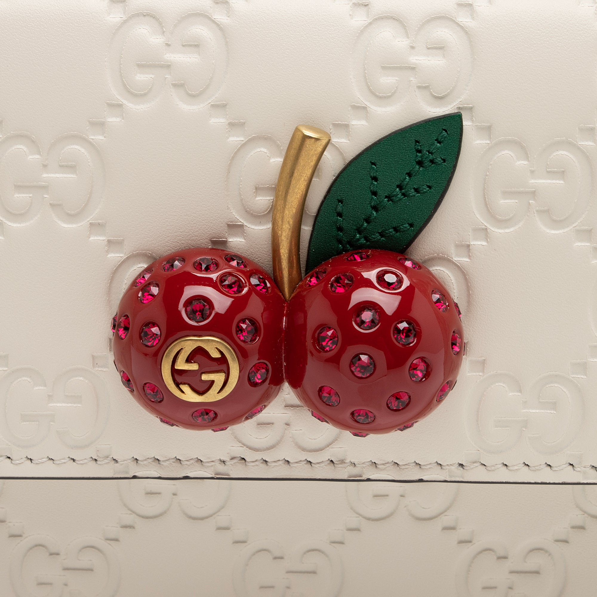 Gucci Guccissima Leather Cherry Mini Chain Bag (SHF-ag0Ibh)