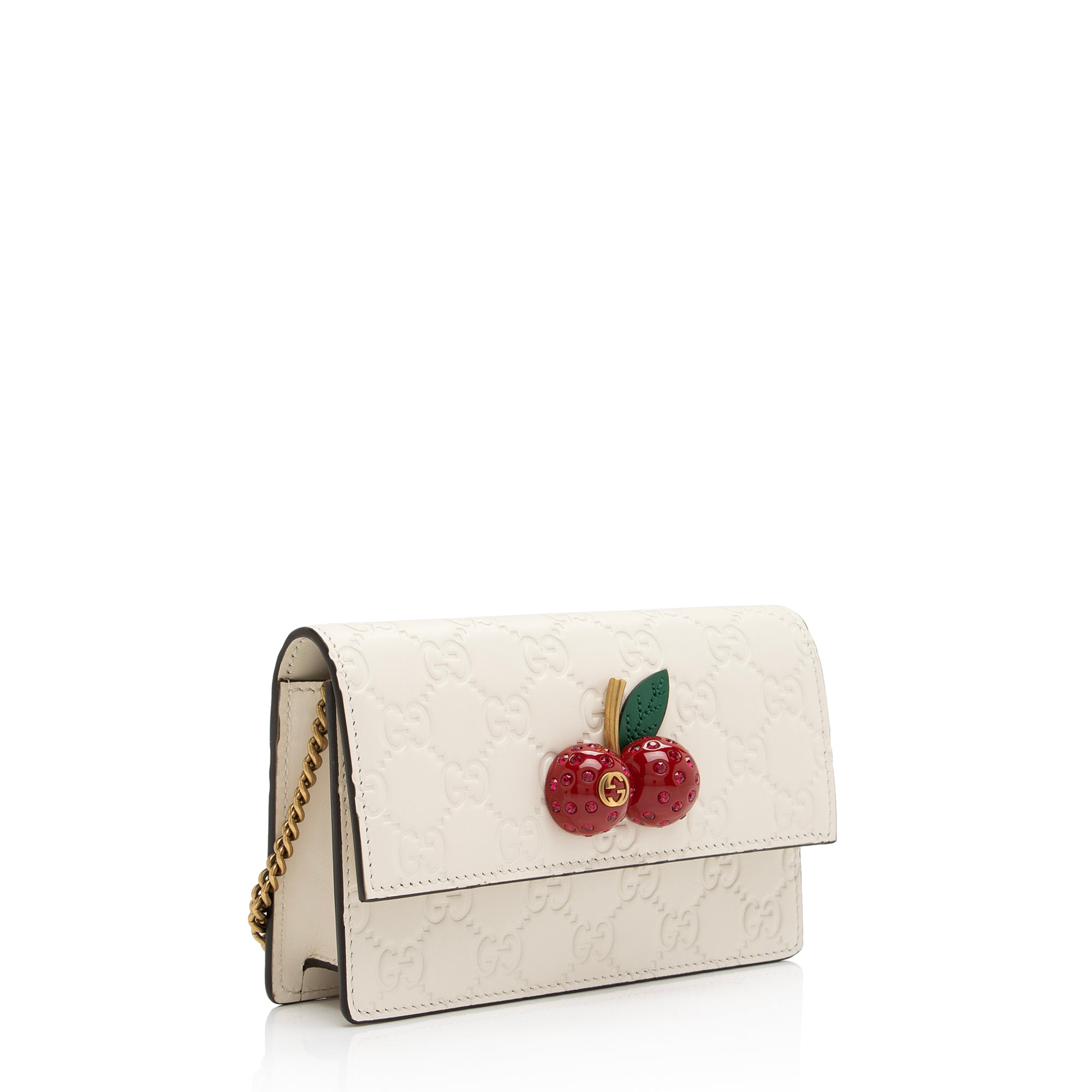 Gucci Guccissima Leather Cherry Mini Chain Bag (SHF-ag0Ibh)