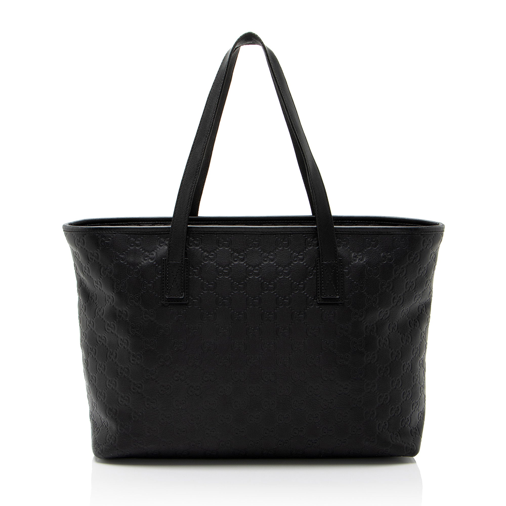 Gucci Guccissima Leather Classic Medium Zip Tote (SHF-CnrScb)