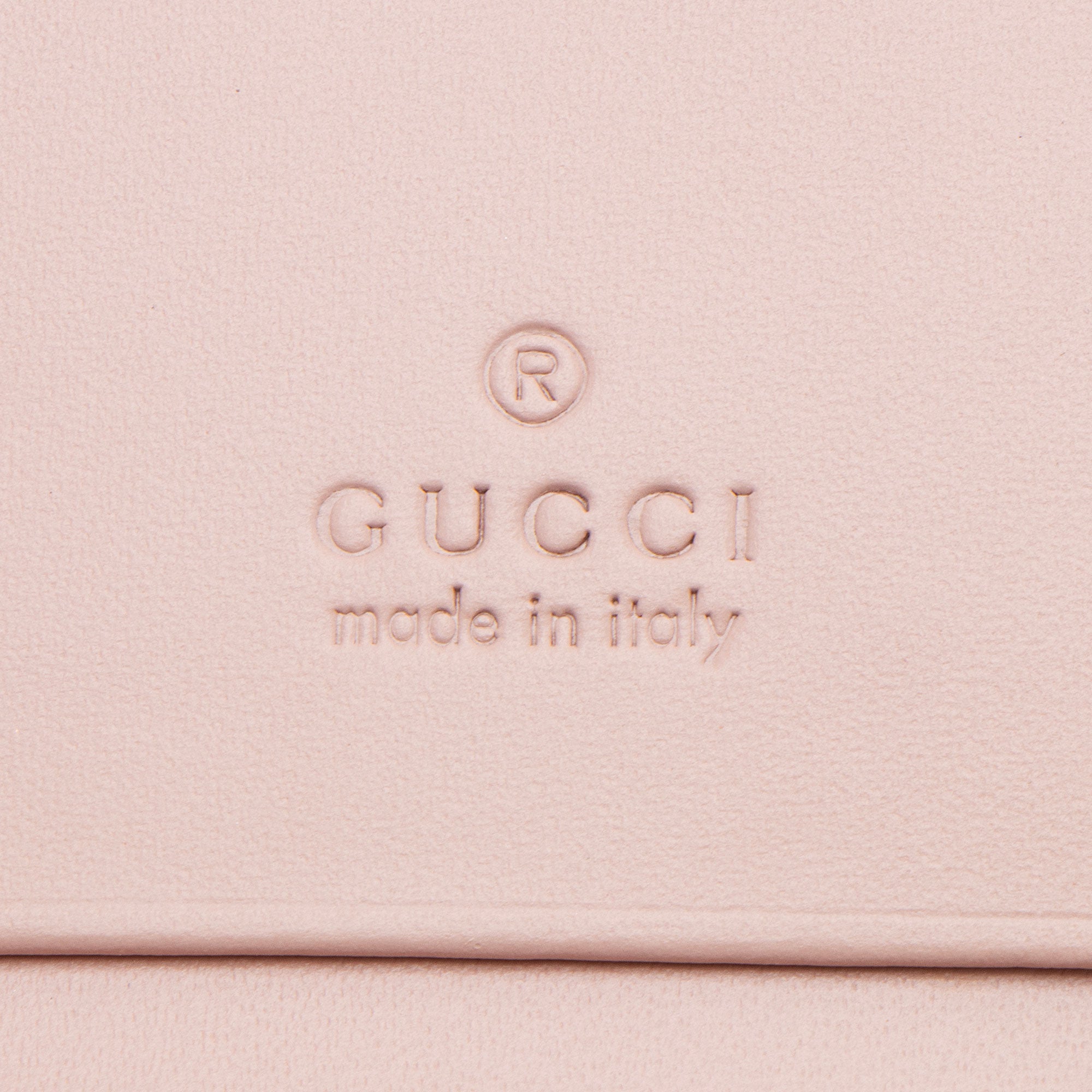 Gucci Guccissima Leather Crystal Cat Card Case (SHF-hencsi)