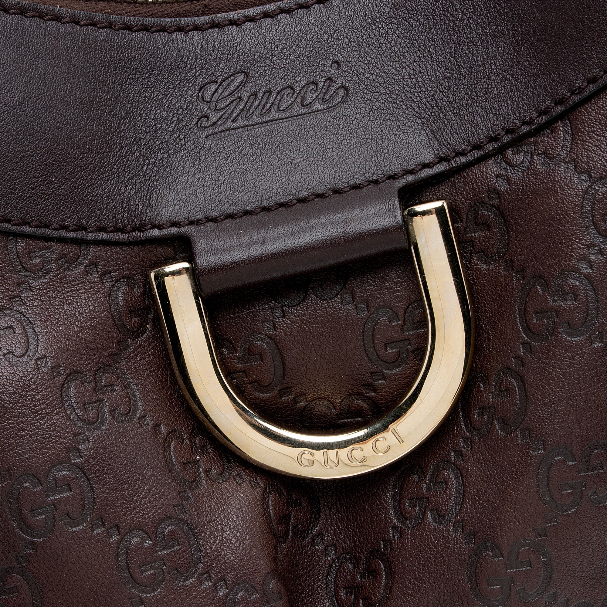 Gucci Guccissima Leather D Ring Medium Hobo (SHF-ppylEJ)