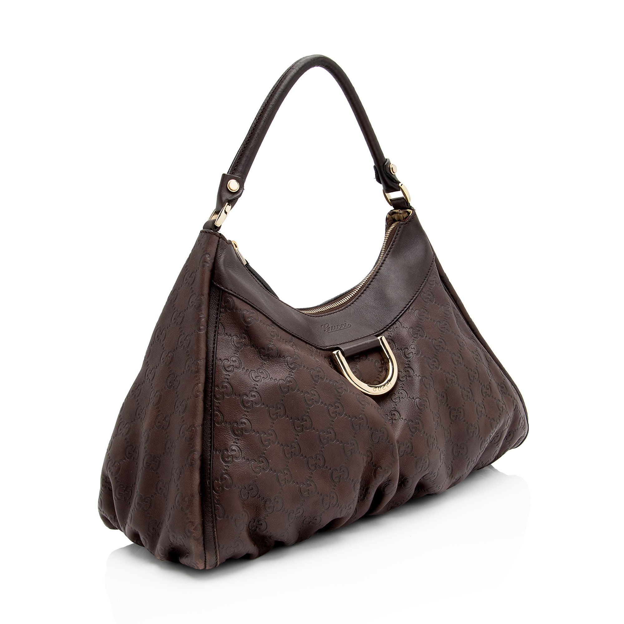 Gucci Guccissima Leather D Ring Medium Hobo (SHF-ppylEJ)