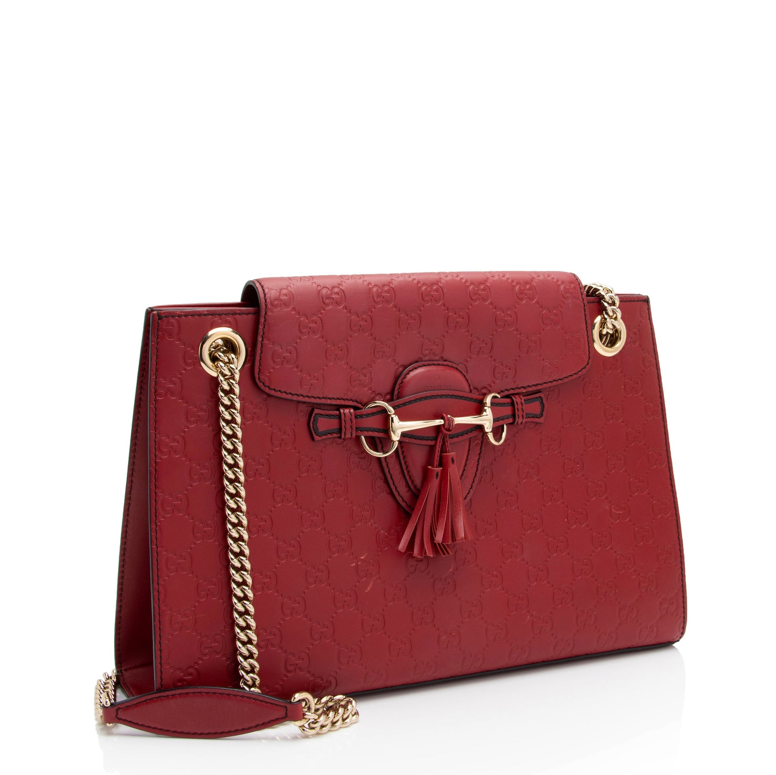 Gucci Guccissima Leather Emily Large Shoulder Bag SHF sGVPro LuxeDH