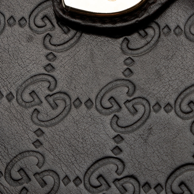 Gucci Guccissima Leather Heart Script Continental Wallet (SHF-RHYBgb)