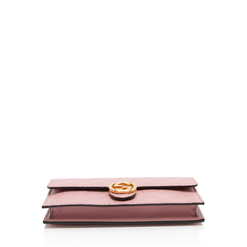 Gucci Guccissima Leather Icon Chain Wallet SHF cpfwyX LuxeDH