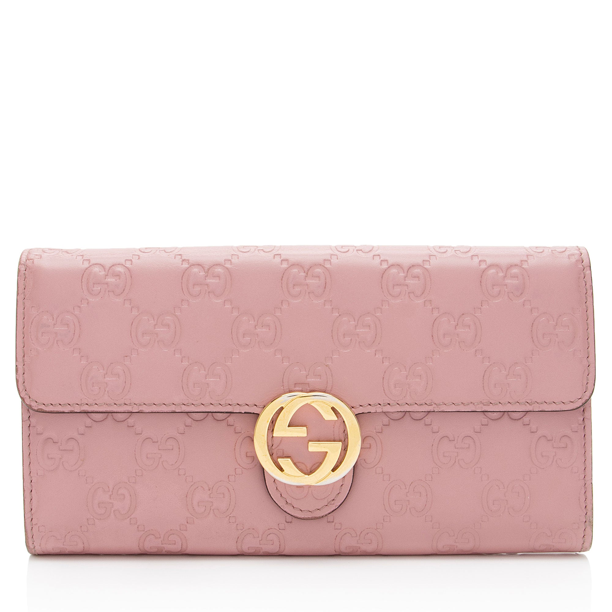 Gucci Guccissima Leather Interlocking G Continental Wallet