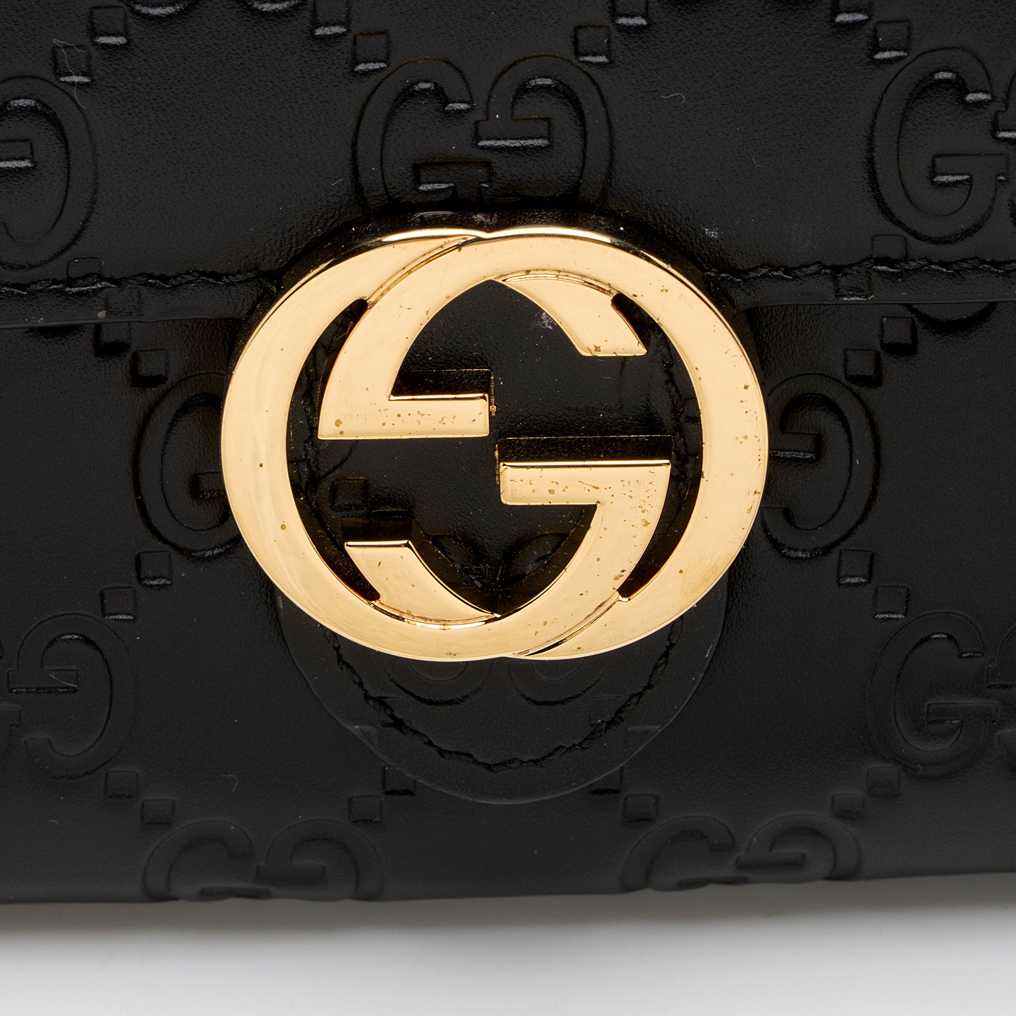 Gucci Guccissima Leather Interlocking G Continental Wallet