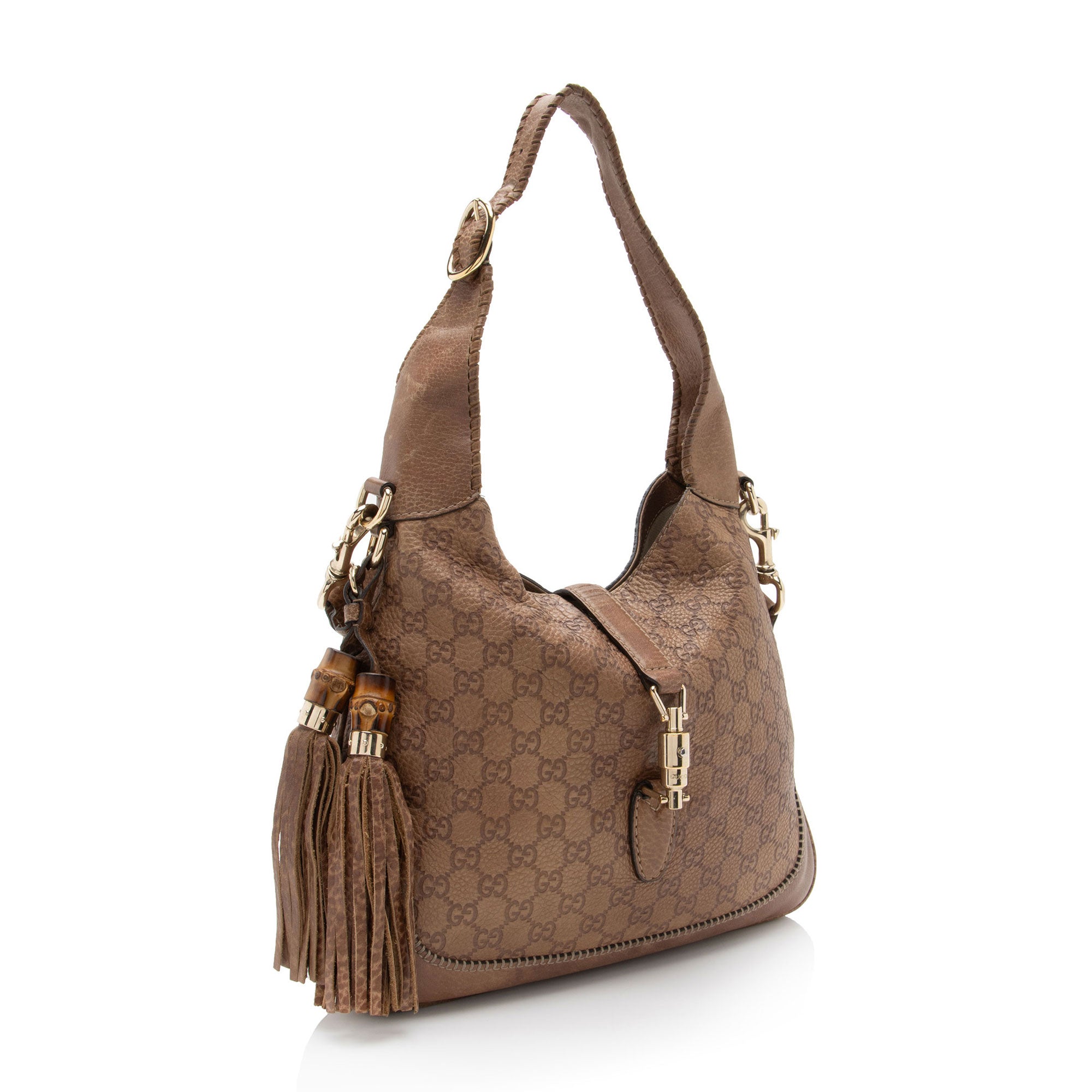Gucci Guccissima Leather New Jackie Shoulder Bag (SHF-X3hb0o)