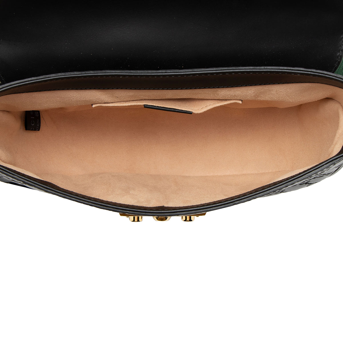 Gucci Guccissima Leather Padlock Saddle Medium Shoulder Bag