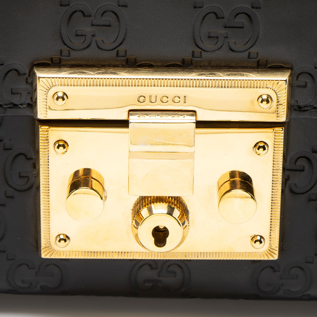 Gucci Guccissima Leather Padlock Small Shoulder Bag