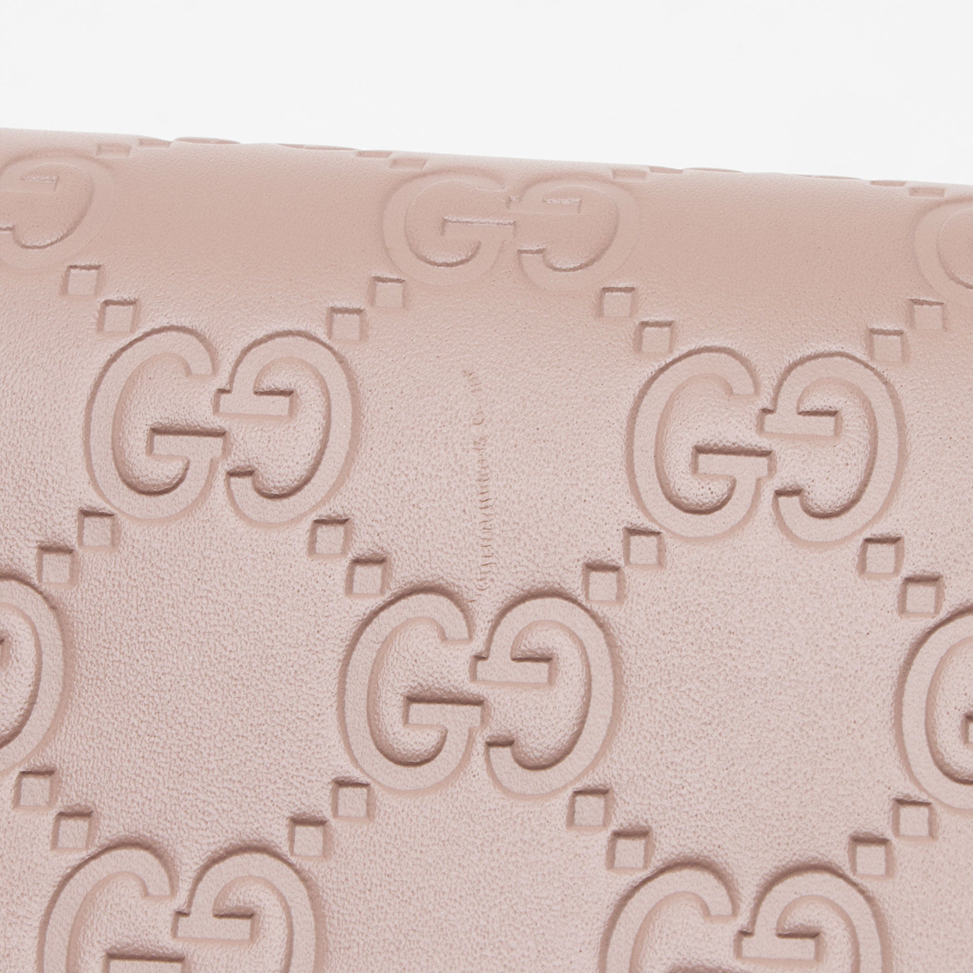 Gucci Guccissima Leather Signature Bow Mini Wallet on Chain