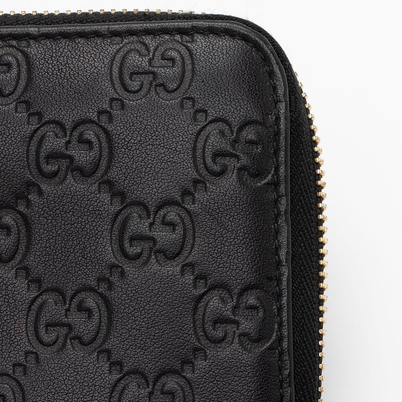 Gucci Guccissima Leather Zip Around Wallet (SHF-Vmk13c)