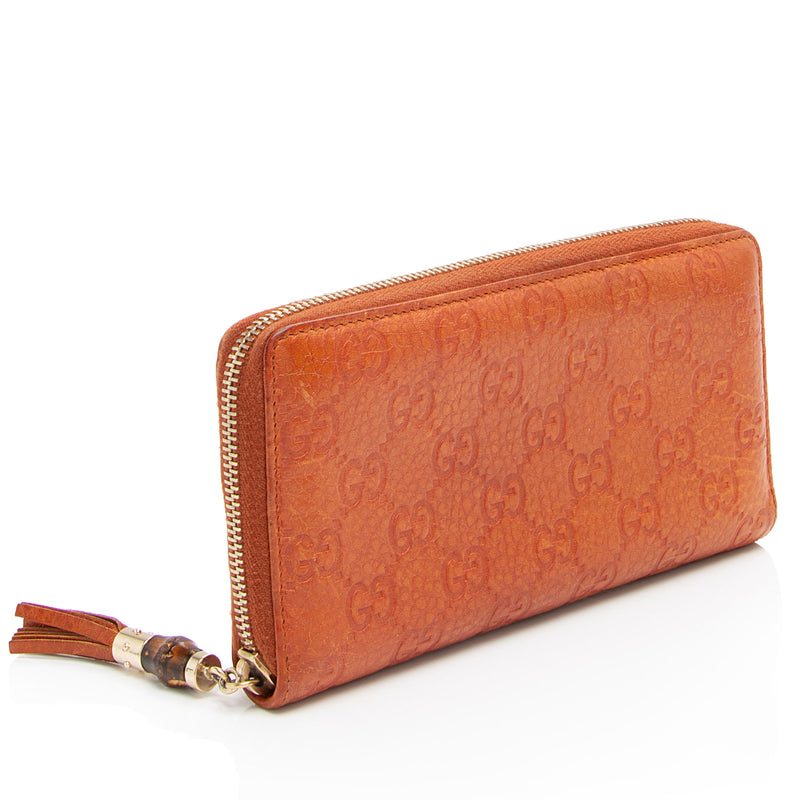 Gucci Guccissima Leather Zip Around Wallet (SHF-wB7o13)