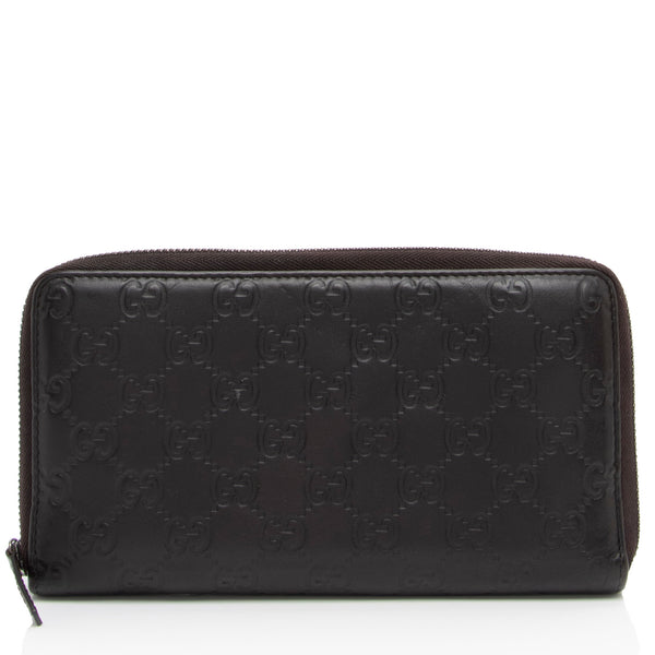 Gucci Guccissima Leather Zip Around Wallet (SHF-HM3fsw)