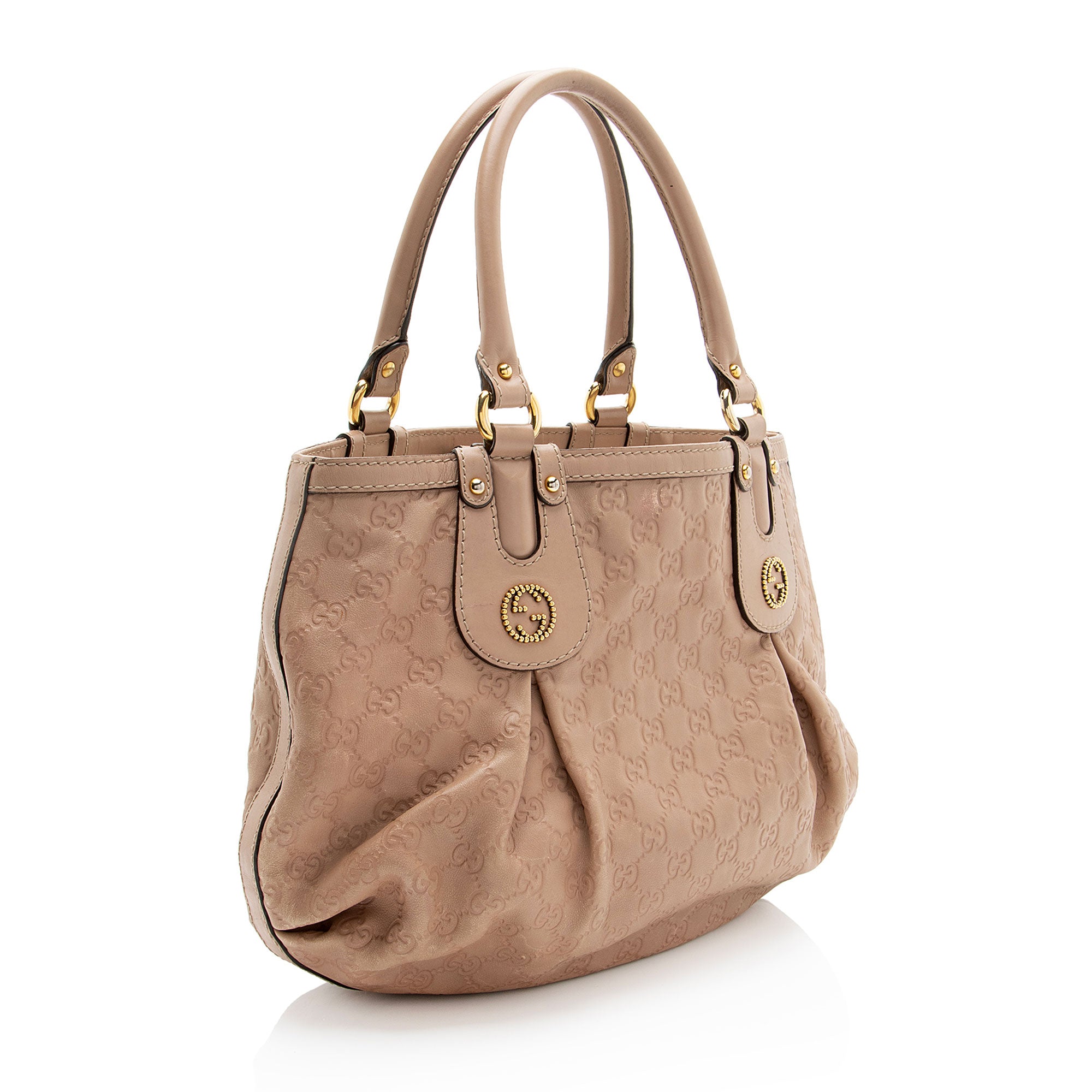 Gucci Guccissima Studded Scarlett Medium Tote