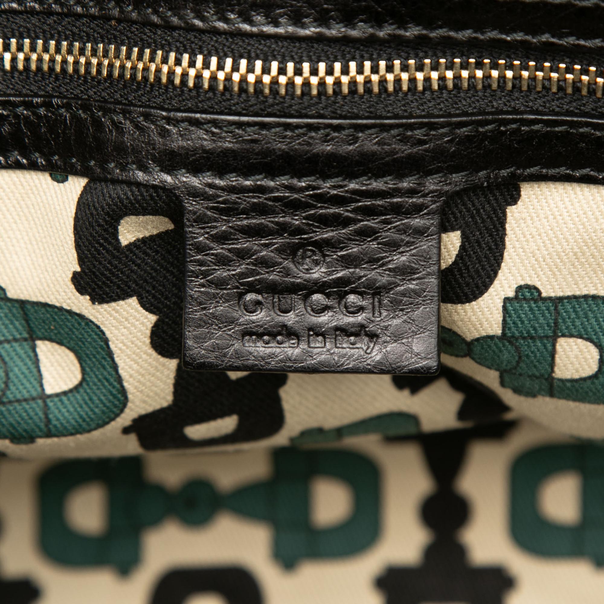 Gucci Guccissima Trimmed Calfskin Signoria Tote