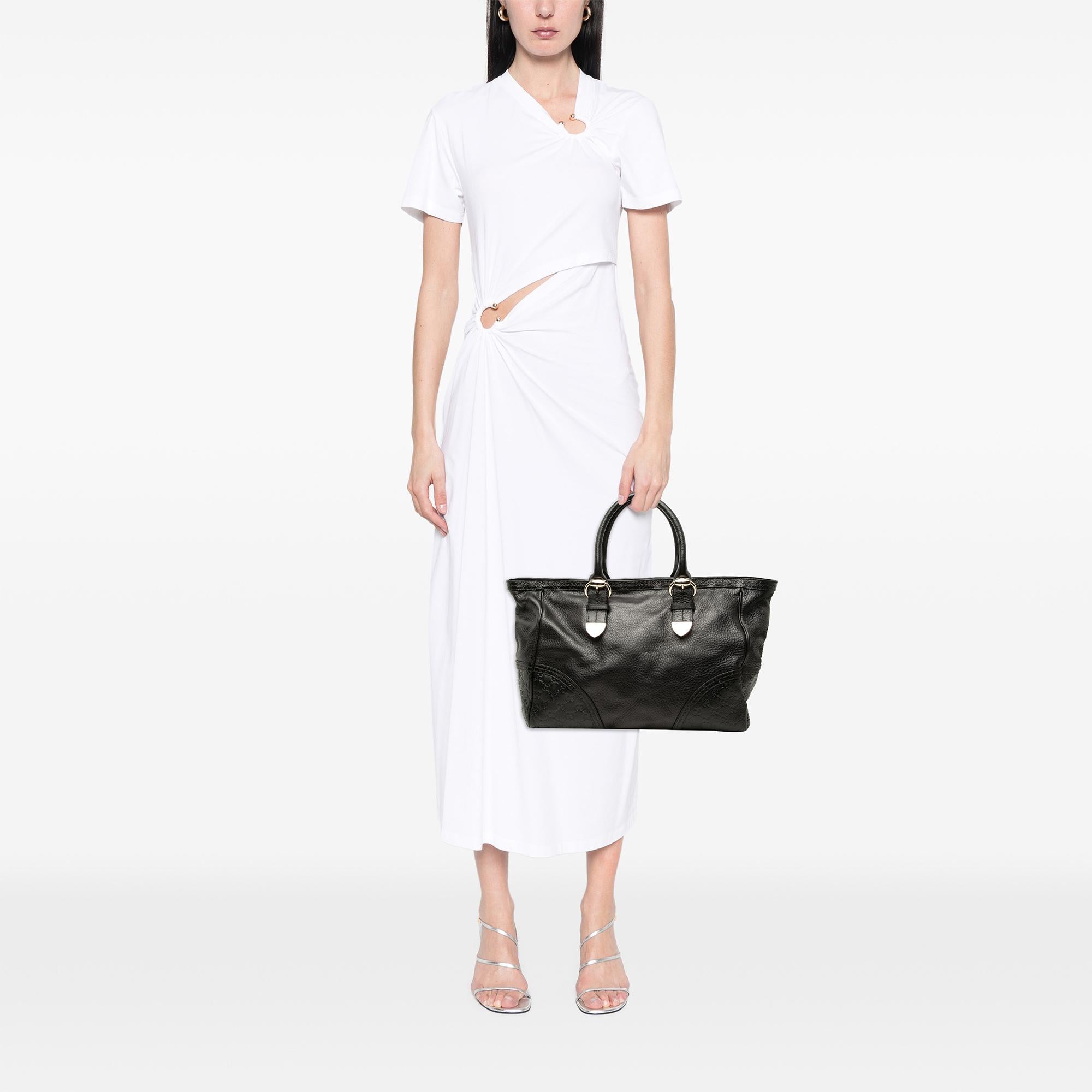 Gucci Guccissima Trimmed Calfskin Signoria Tote