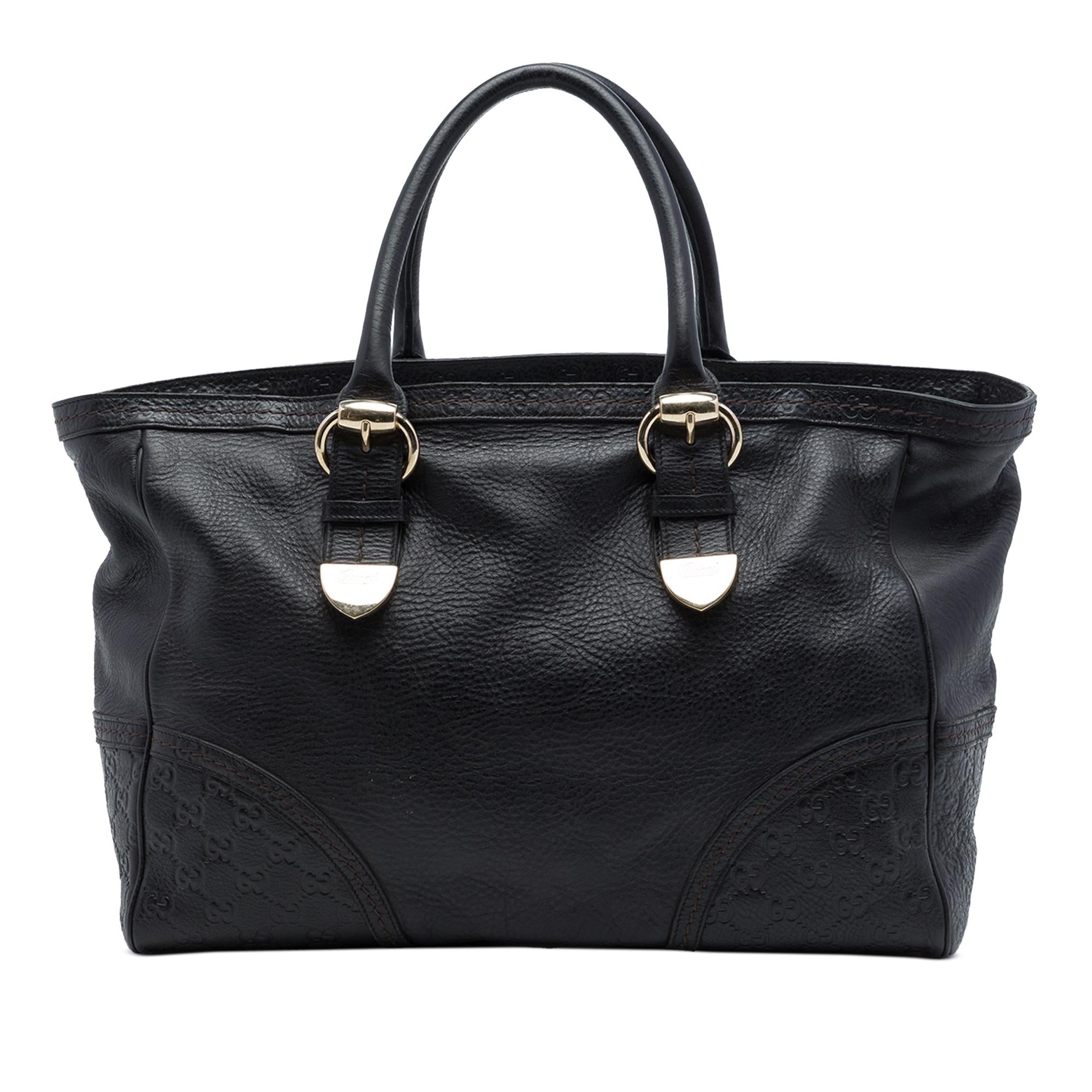 Gucci Guccissima Trimmed Calfskin Signoria Tote
