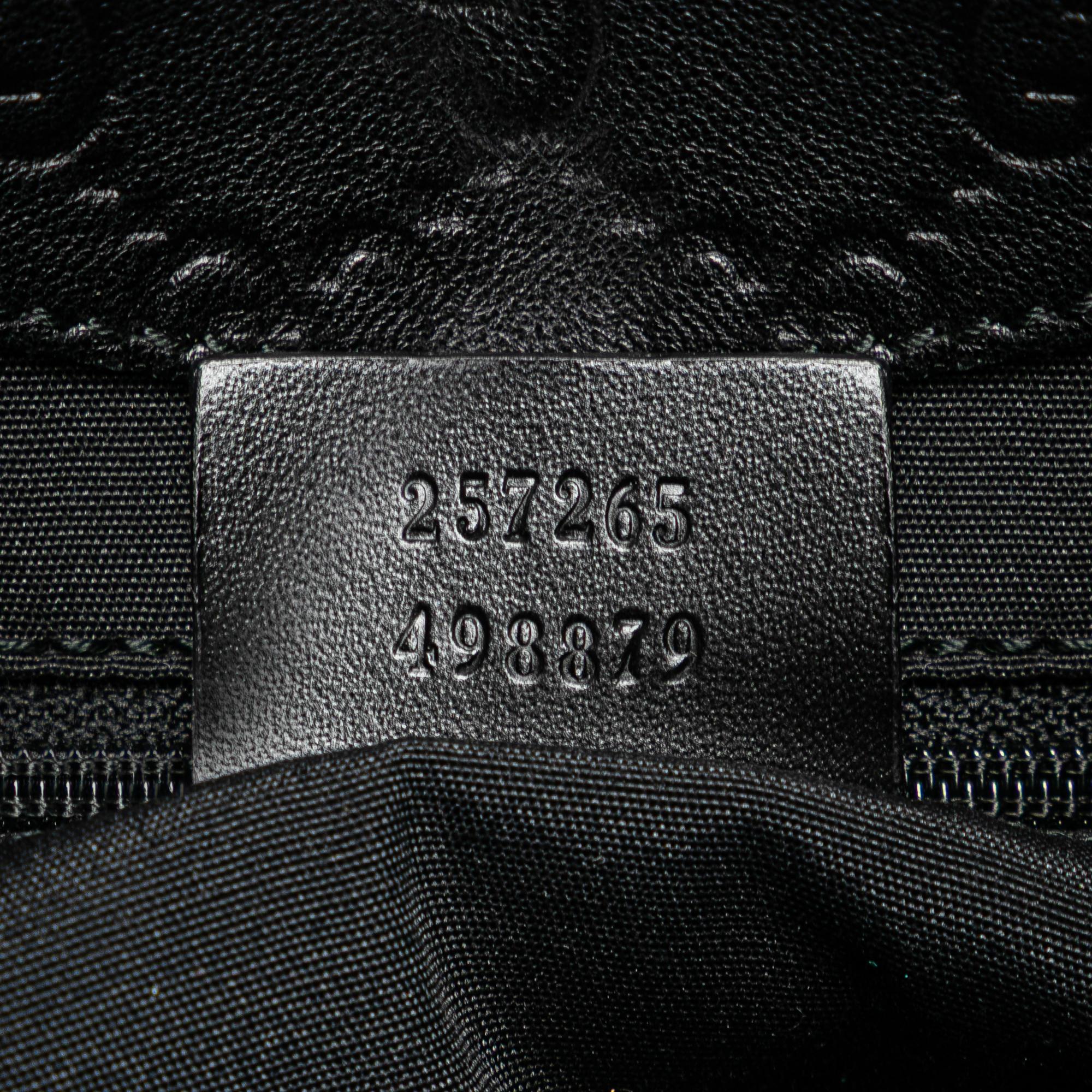 Gucci Guccissima Trimmed Canvas Colbert Shoulder Bag