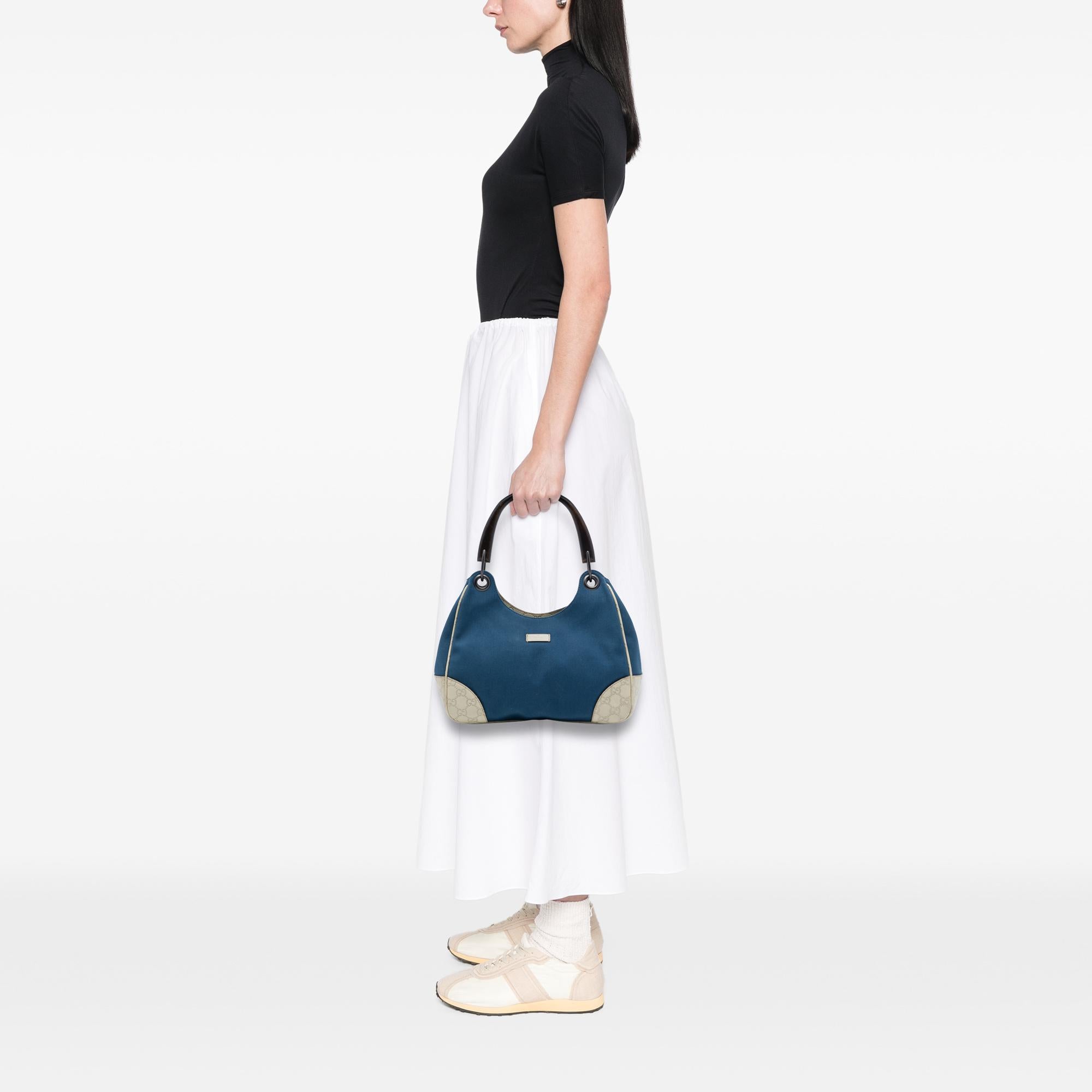 Gucci Guccissima Trimmed Canvas Colbert Shoulder Bag
