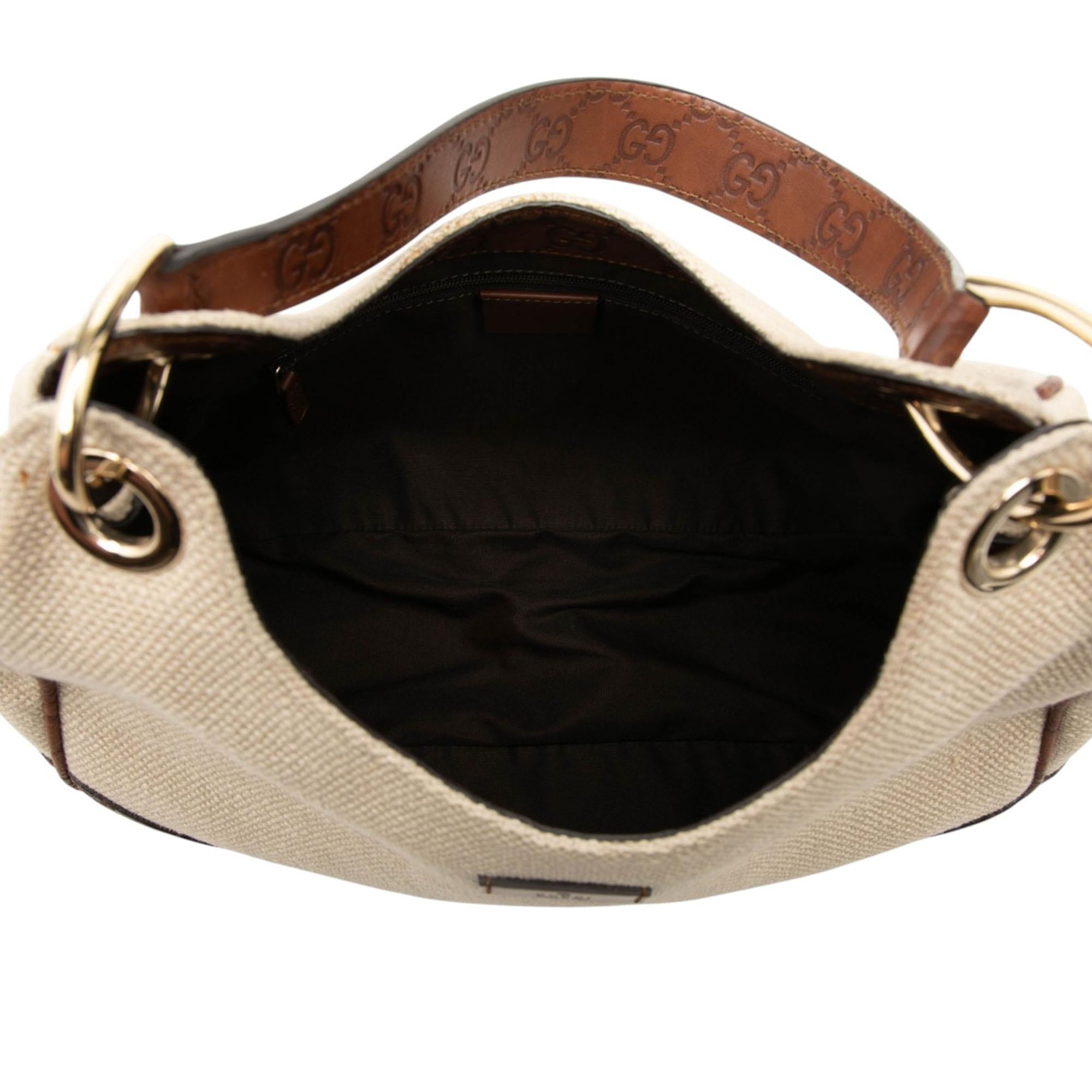 Gucci Guccissima Trimmed Canvas Colbert Shoulder Bag