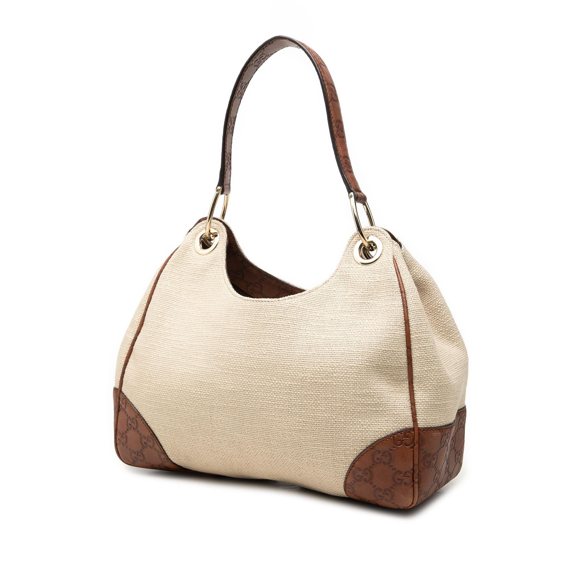 Gucci Guccissima Trimmed Canvas Colbert Shoulder Bag