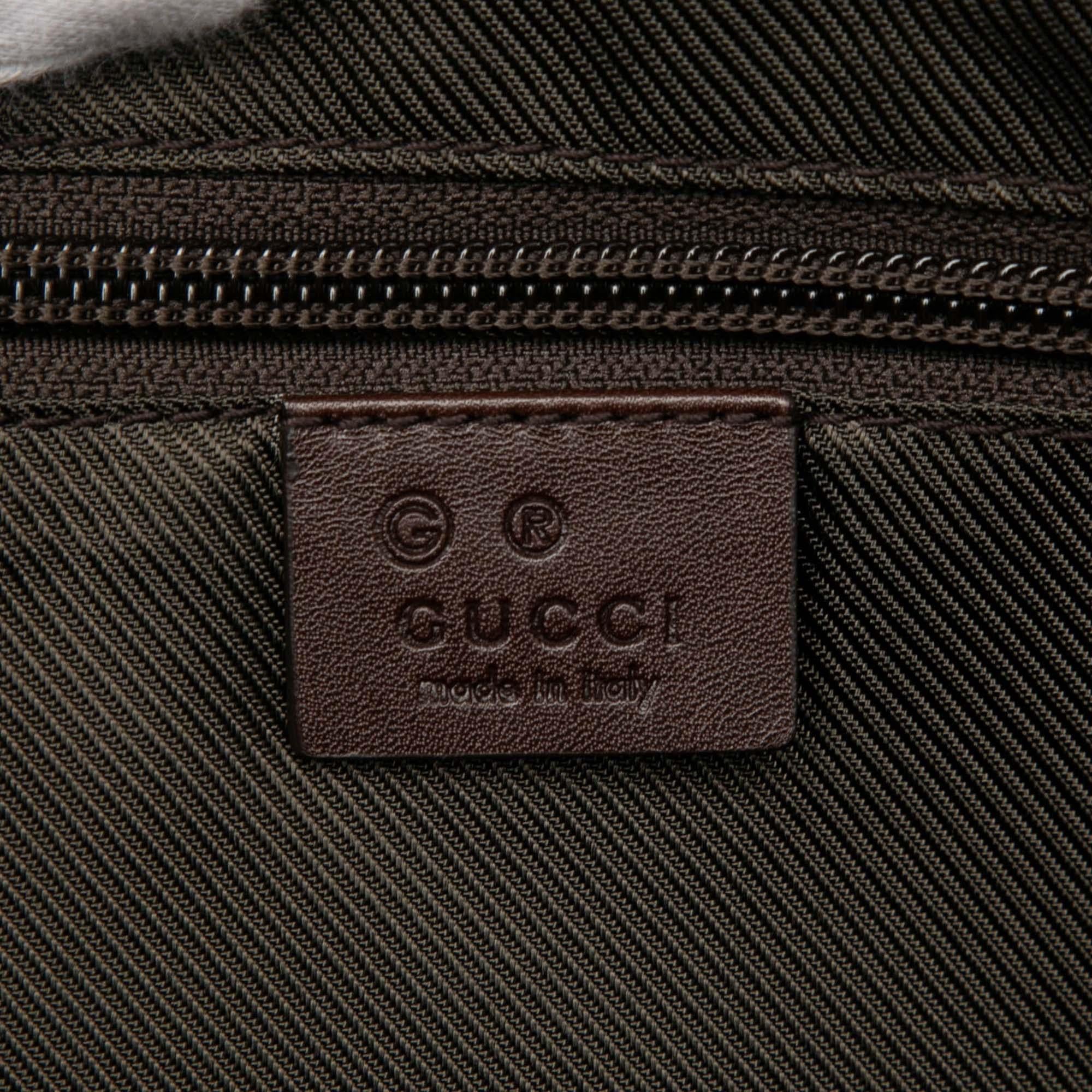 Gucci Guccissima Trimmed Canvas Crossbody