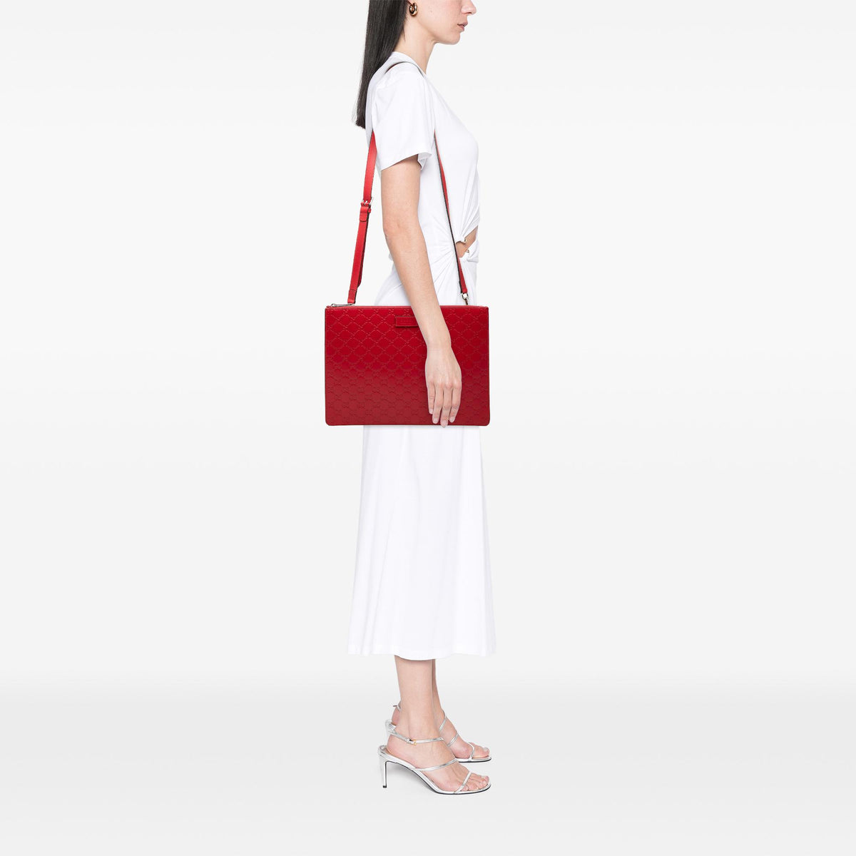 Gucci Guccissima Zip Messenger Bag