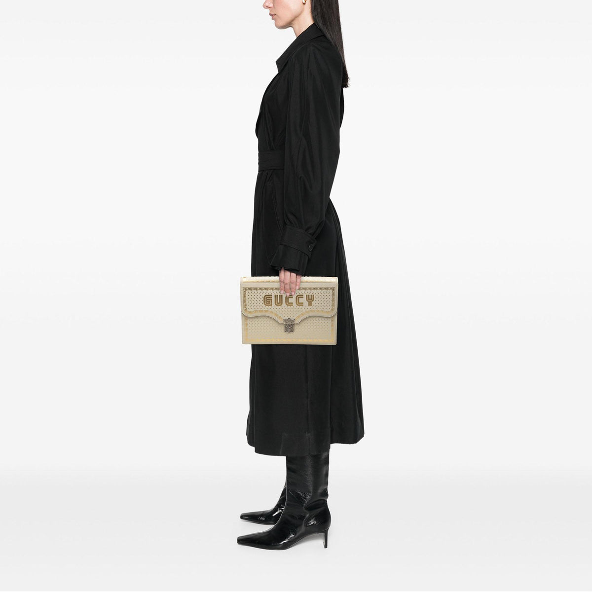 Gucci Guccy Sega Calfskin Portfolio Clutch
