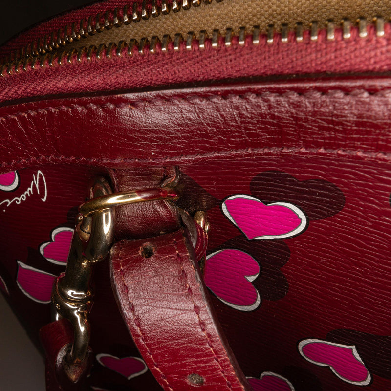Gucci Heartbeat Leather Dome Satchel (SHG-iR5q9e)