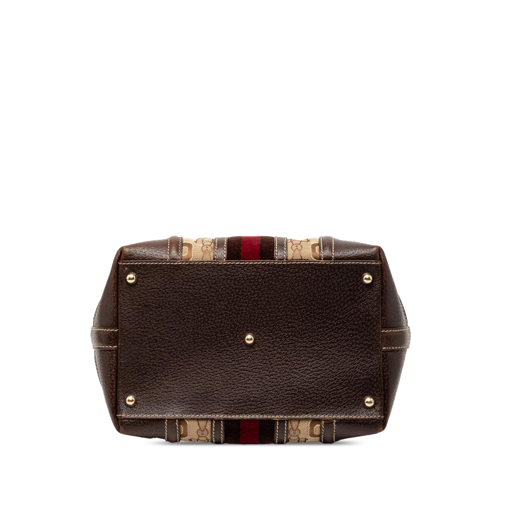 Gucci Horsebit Canvas Web Treasure Handbag