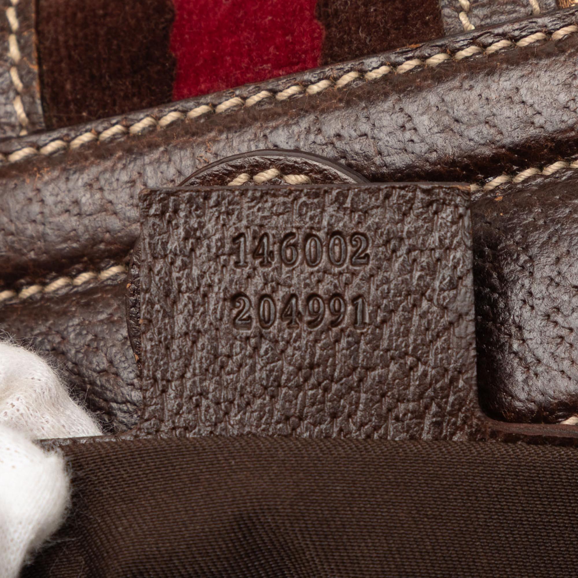 Gucci Horsebit Canvas Web Treasure Handbag