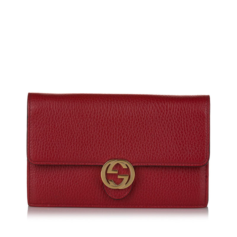 Red gucci wallet on chain deals