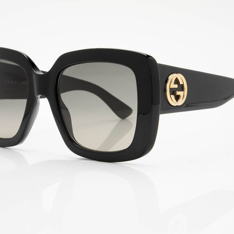 Gucci Interlocking GG Oversized Square Sunglasses (SHF-s9rEkY)