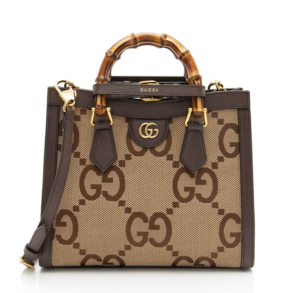 Gucci Jumbo GG Canvas Diana Medium Tote