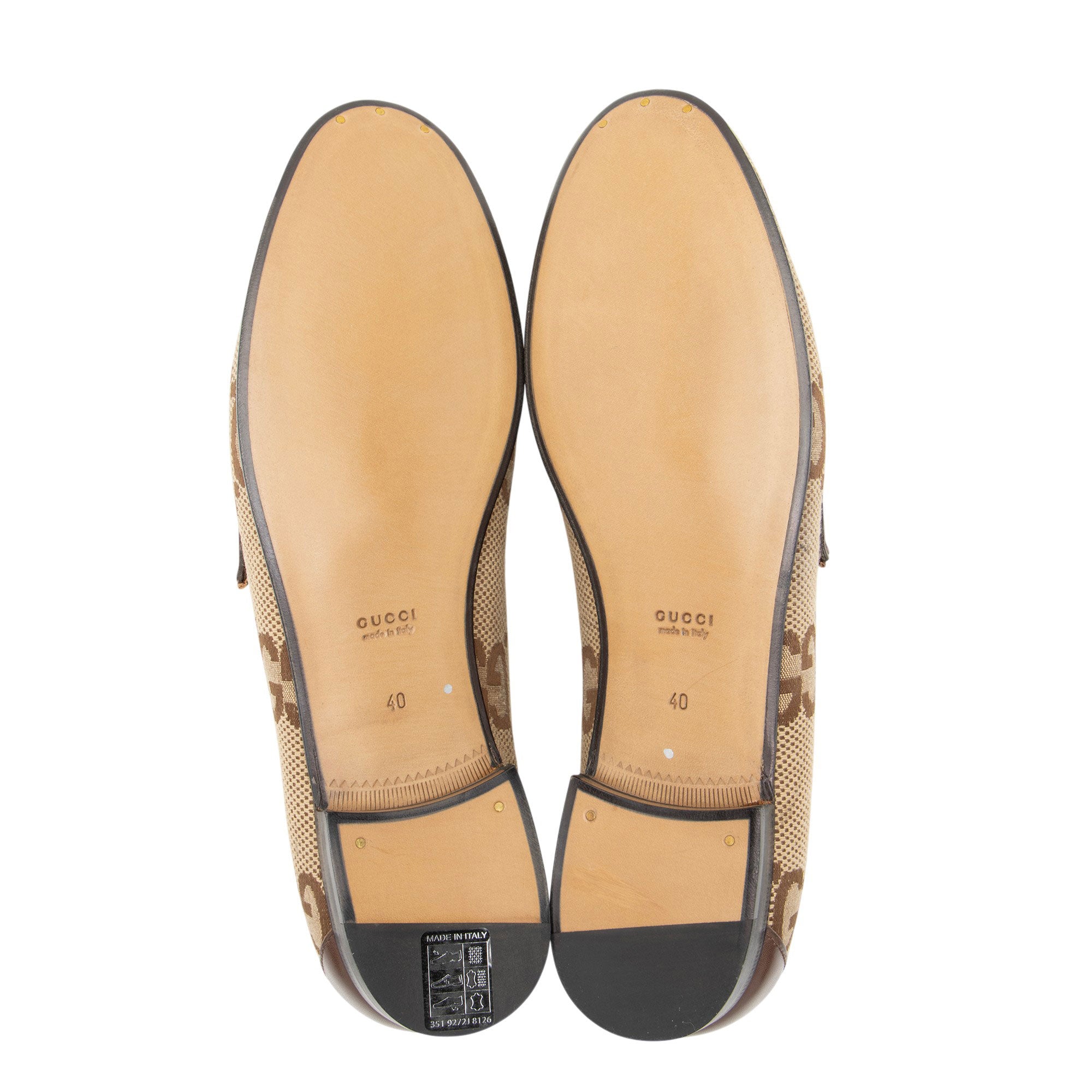 Gucci Jumbo GG Canvas Horsebit Jordaan Loafers - Size 10 / 40