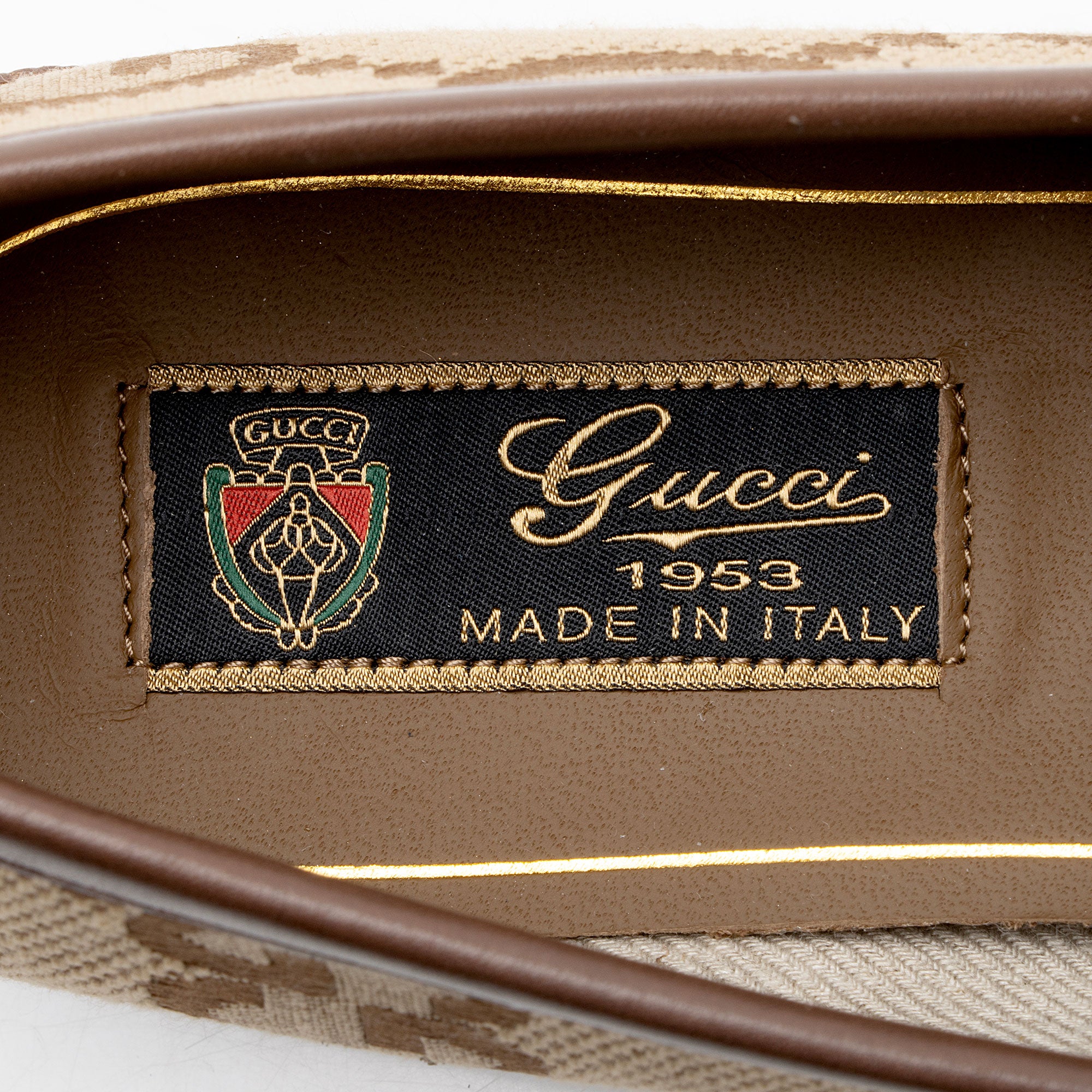Gucci Jumbo GG Canvas Horsebit Jordaan Loafers - Size 8.5 / 38.5