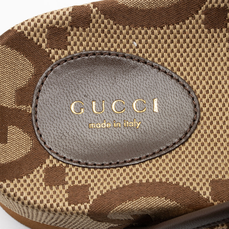 Gucci Jumbo GG Canvas Printed Platform Slides - Size 10 / 40 (SHF-cGb3vr)