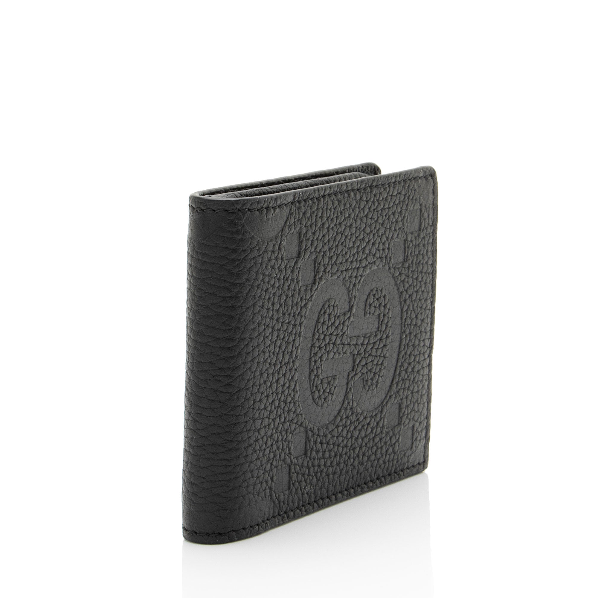 Gucci Jumbo GG Embossed Leather Bifold Wallet