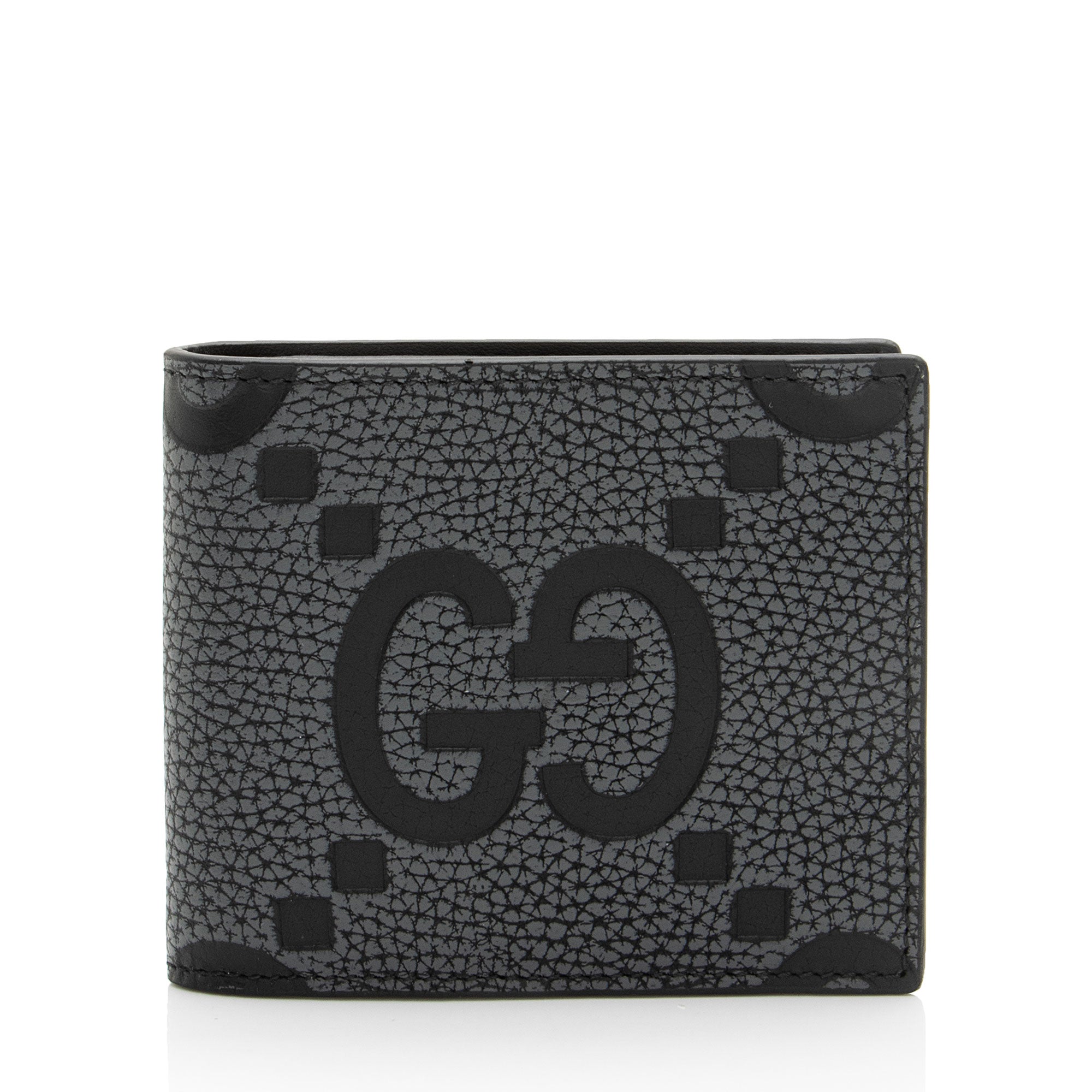 Gucci Jumbo GG Embossed Leather Bifold Wallet