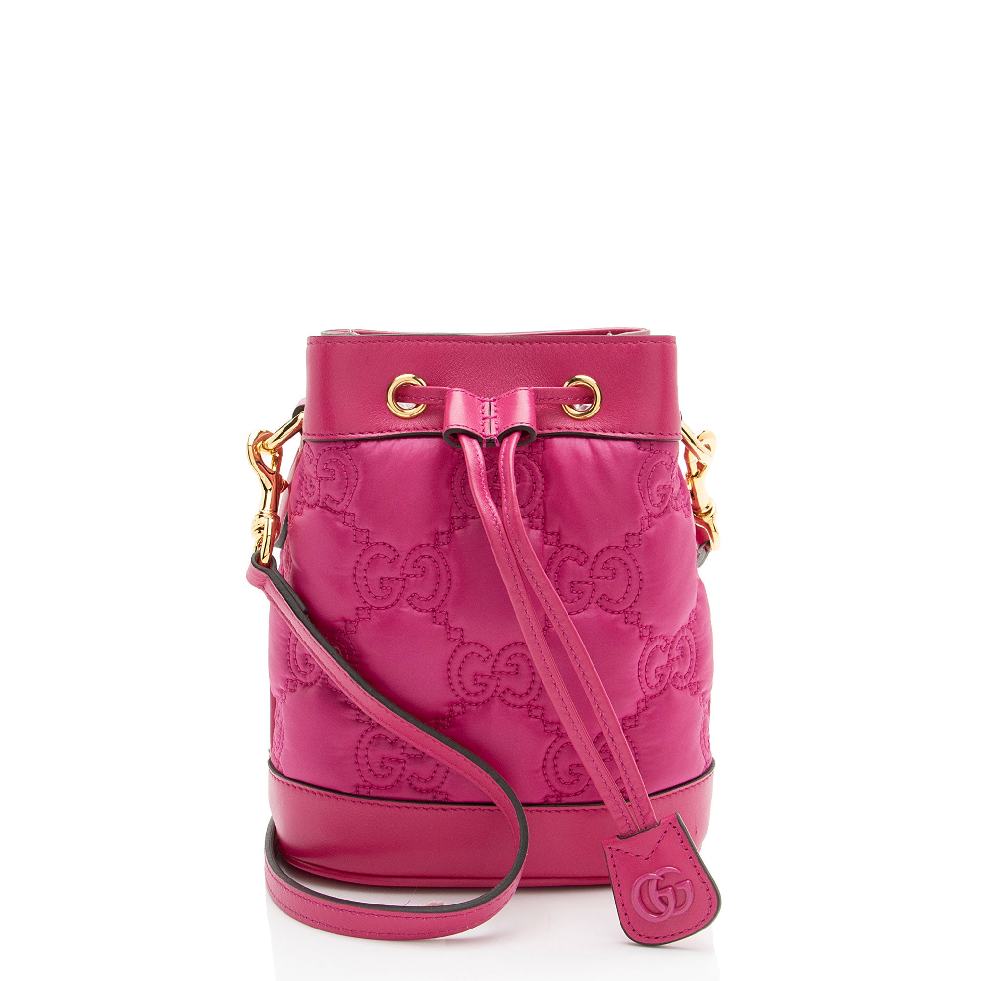 Gucci Jumbo GG Matelasse Leather Bucket Bag