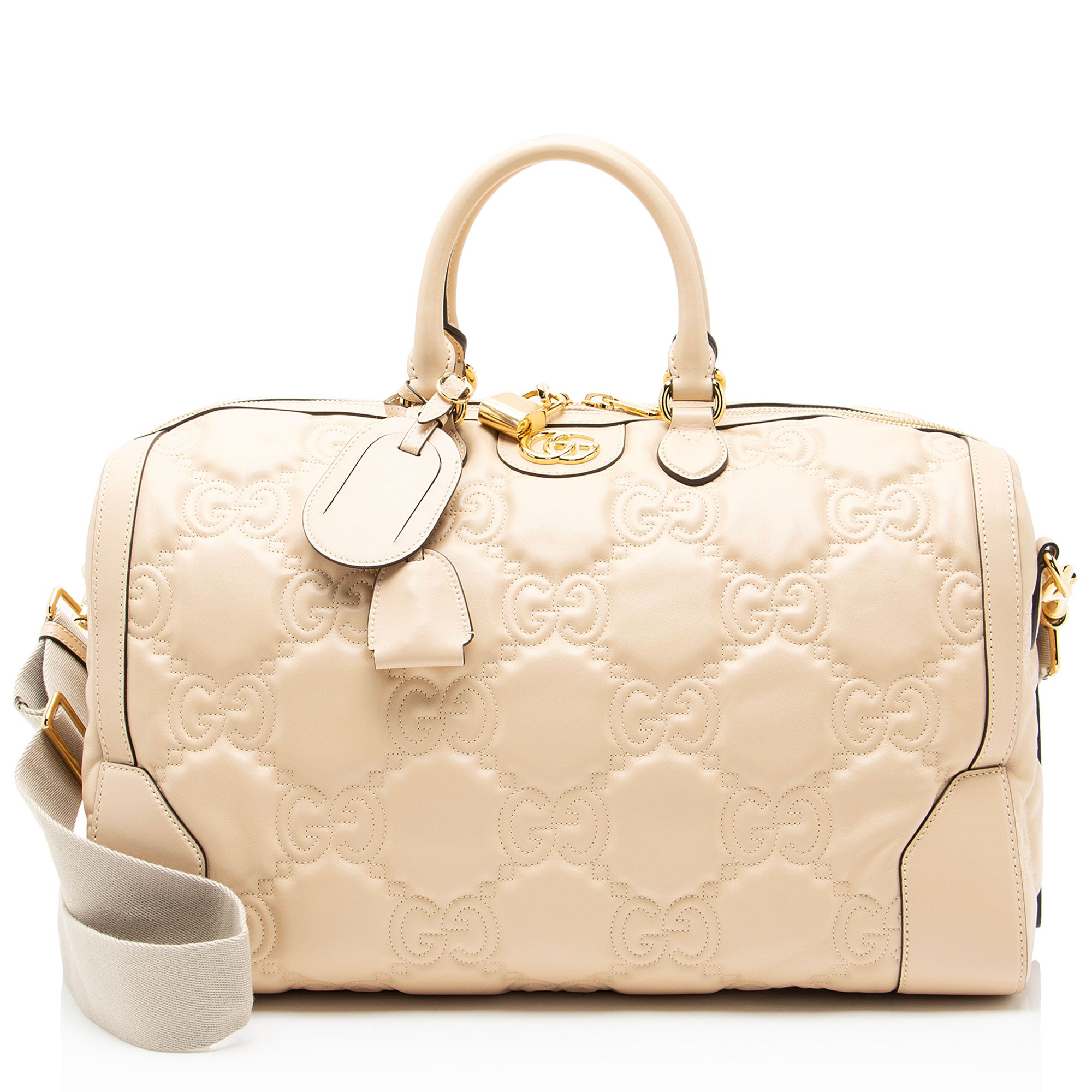 Gucci Jumbo GG Matelasse Leather Medium Duffle
