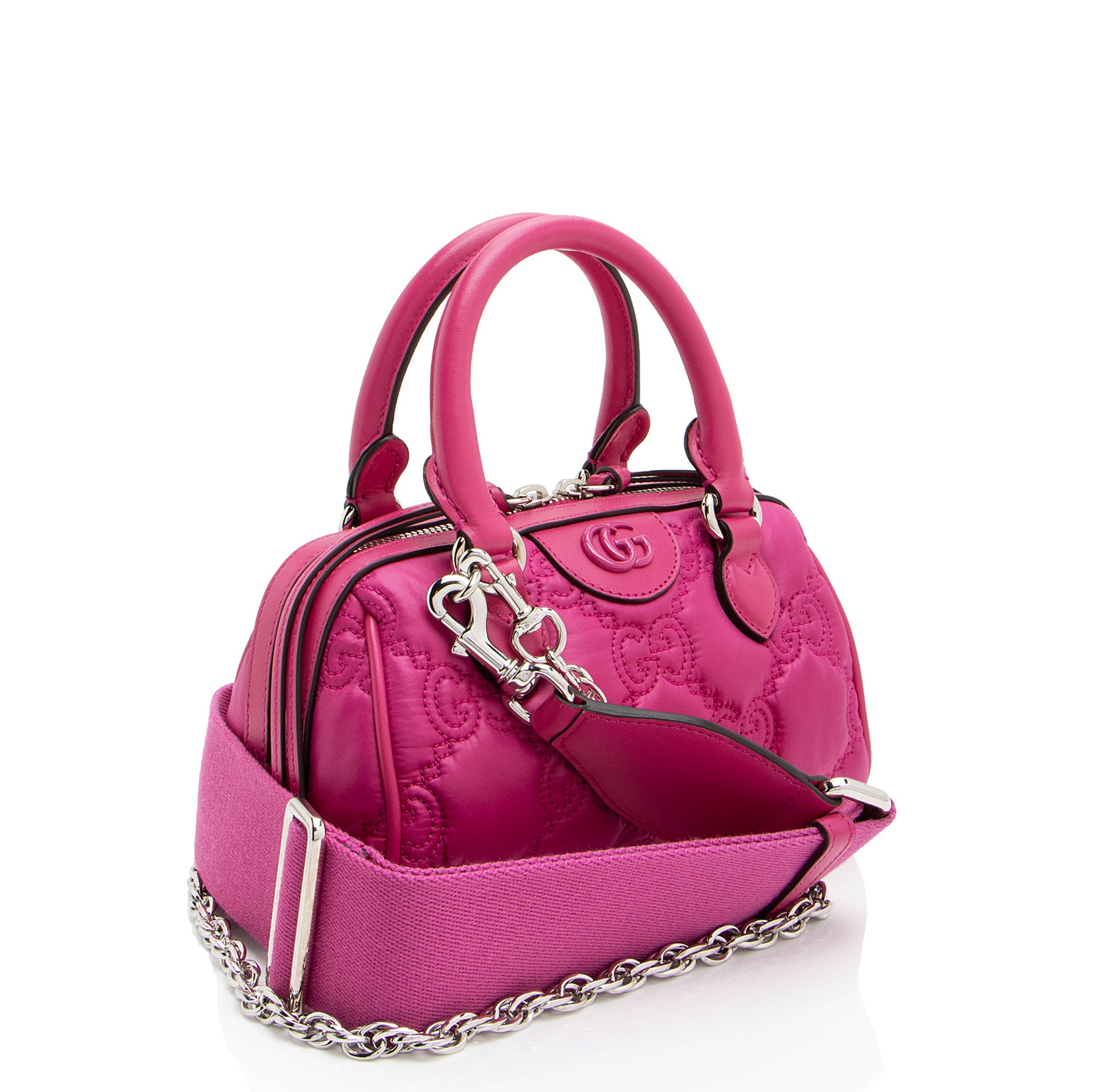 Gucci Jumbo GG Matelasse Nylon Mini Bowling Bag