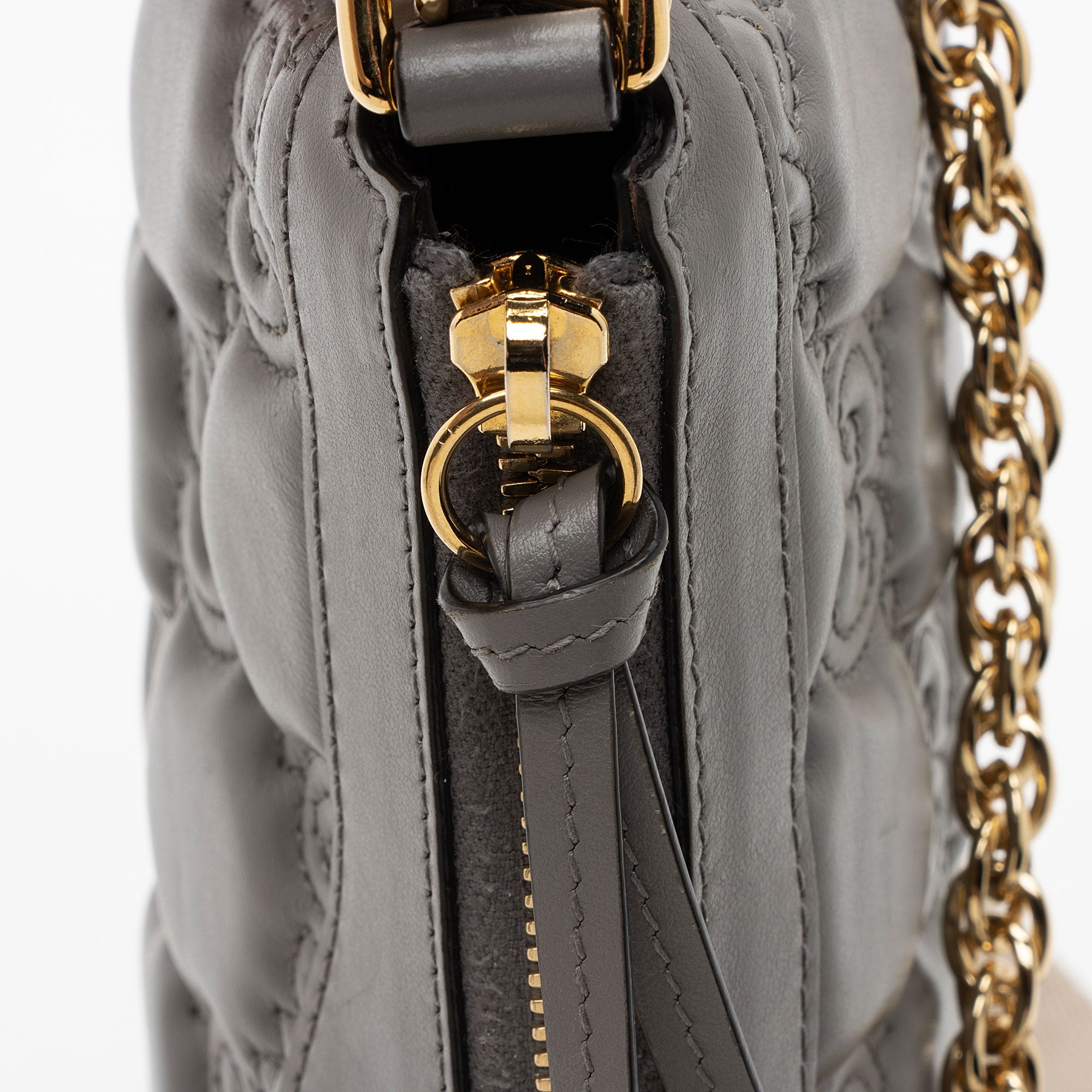 Gucci Jumbo GG Matelasse Leather Chain Small Crossbody